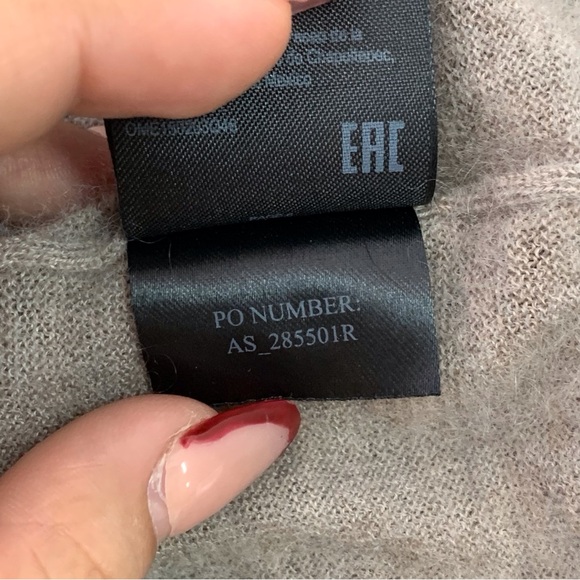 All Saints Womens Tan 100% Ode Cashmere Long Sleeve Crewneck Sweater Size Medium - Picture 13 of 14